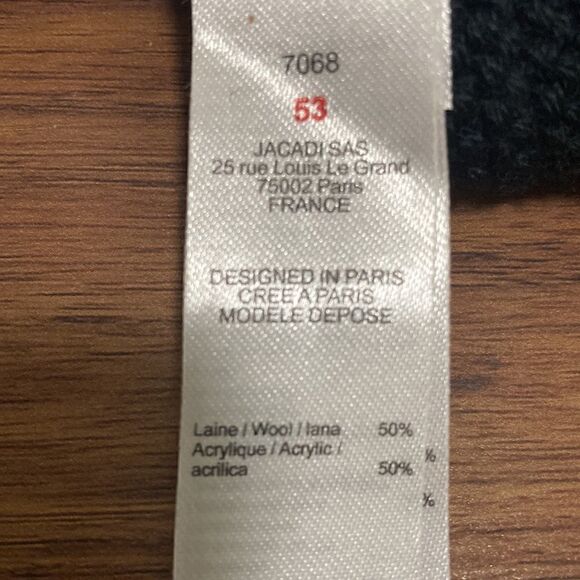 Jacadi Girls Black Knit Beanie with Side Bow. Size 53 (10-12). - Picture 4 of 4